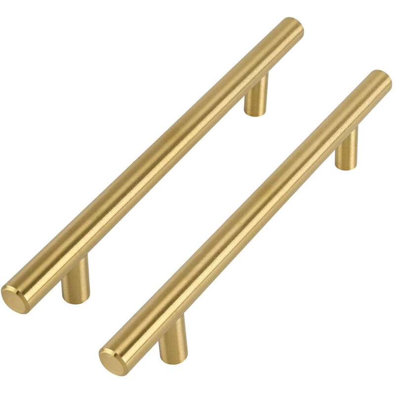 foto del prodotto 10 pezzi maniglie per mobili da cucina, maniglia del cassetto in acciaio inox per armadi cucina cassetti oro 160mm