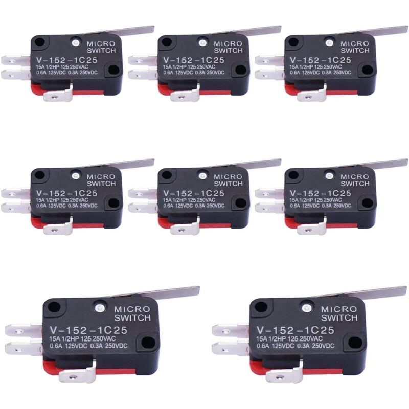 foto del prodotto 10 pezzi micro interruttore braccio corto cerniera leva dritto spdt azione rapida interruttore di finecorsa per arduino v 152 1c25