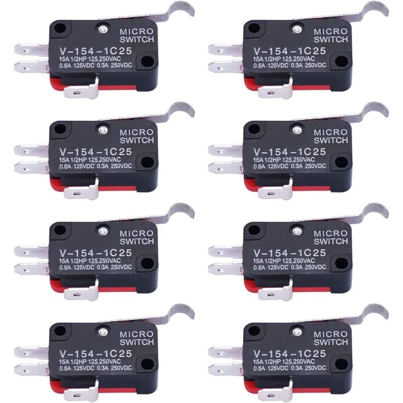 foto del prodotto 10 pezzi micro interruttore cerniera lunga braccio leva piegante spdt interruttore di finecorsa a scatto per arduino v-154-1c25