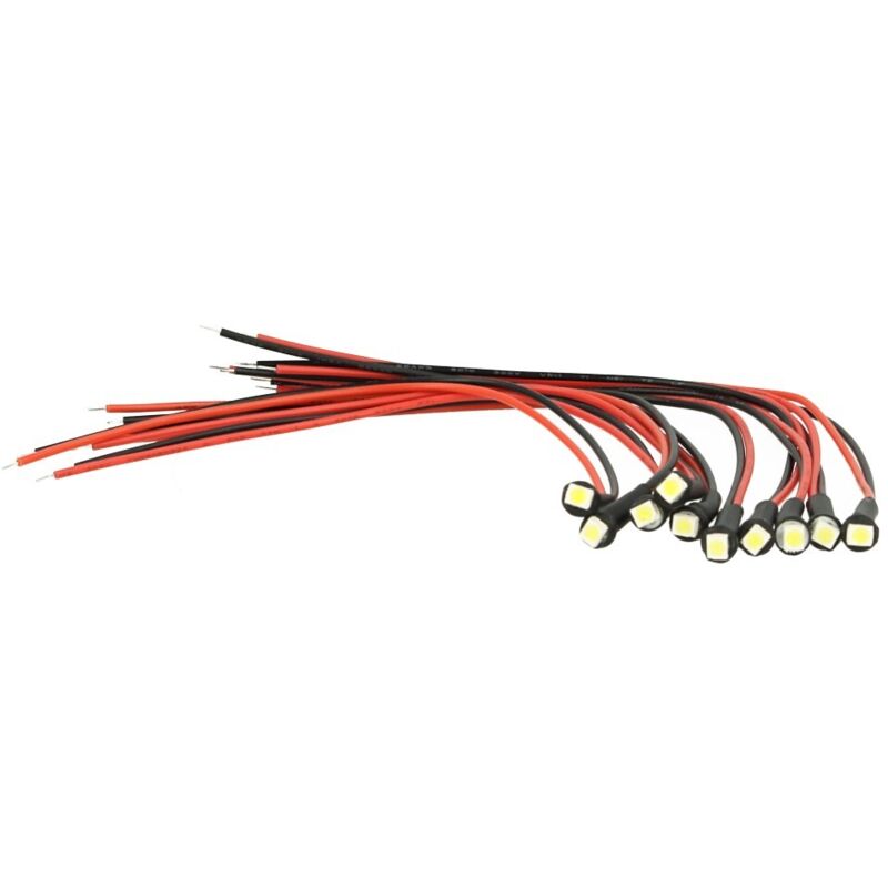 foto del prodotto 10 pezzi micro mini lampada led 24v smd 3528 rosso luci spia camion barca