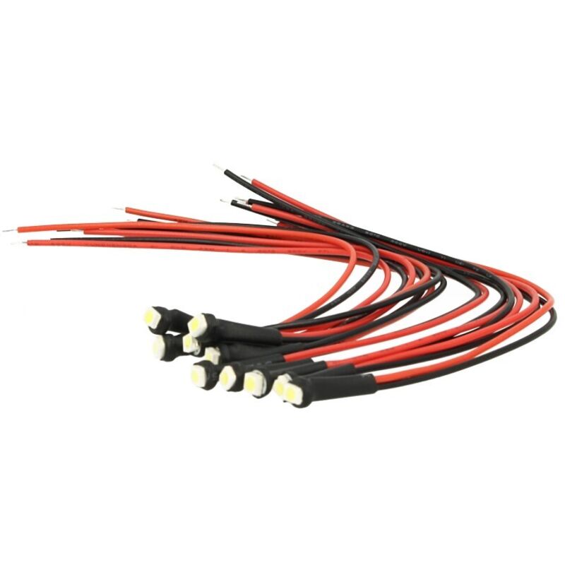 foto del prodotto 10 pezzi micro mini lampada led 24v smd 3528 verde luci spia camion barca