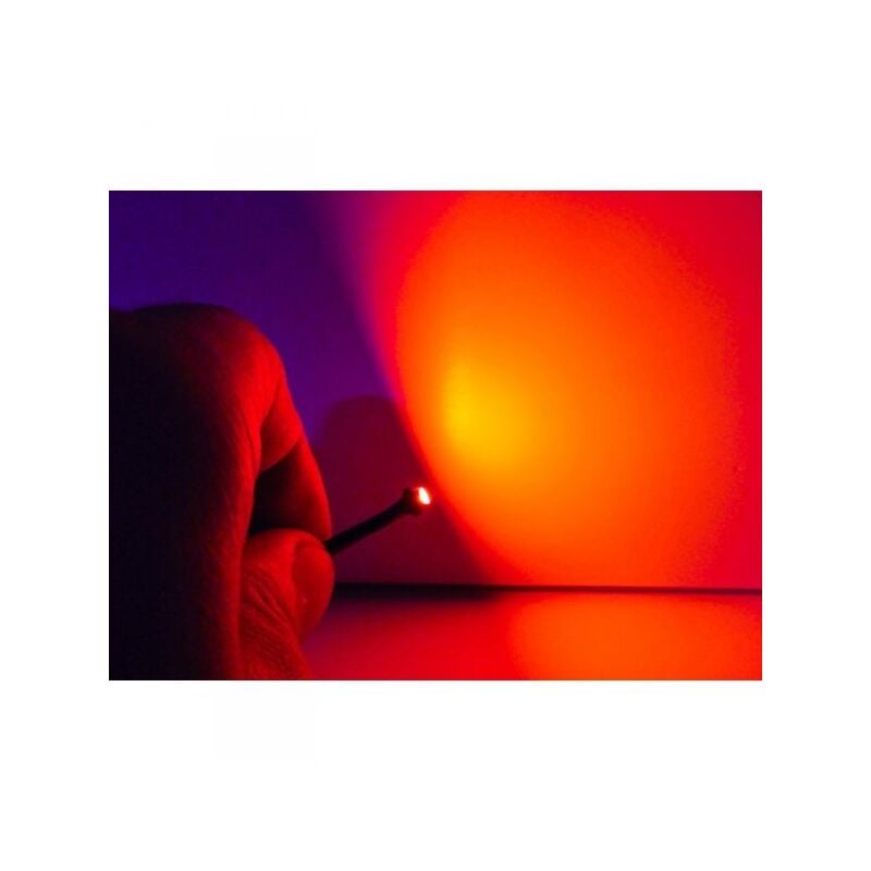 foto del prodotto 10 pezzi micro mini lampada led con filo 12v smd 3528 colore rosso luci spia per auto jeep