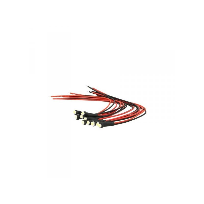 foto del prodotto 10 pezzi micro mini lampada led con filo 24v smd 3528 colore verde luci spia per allestimento camion barca