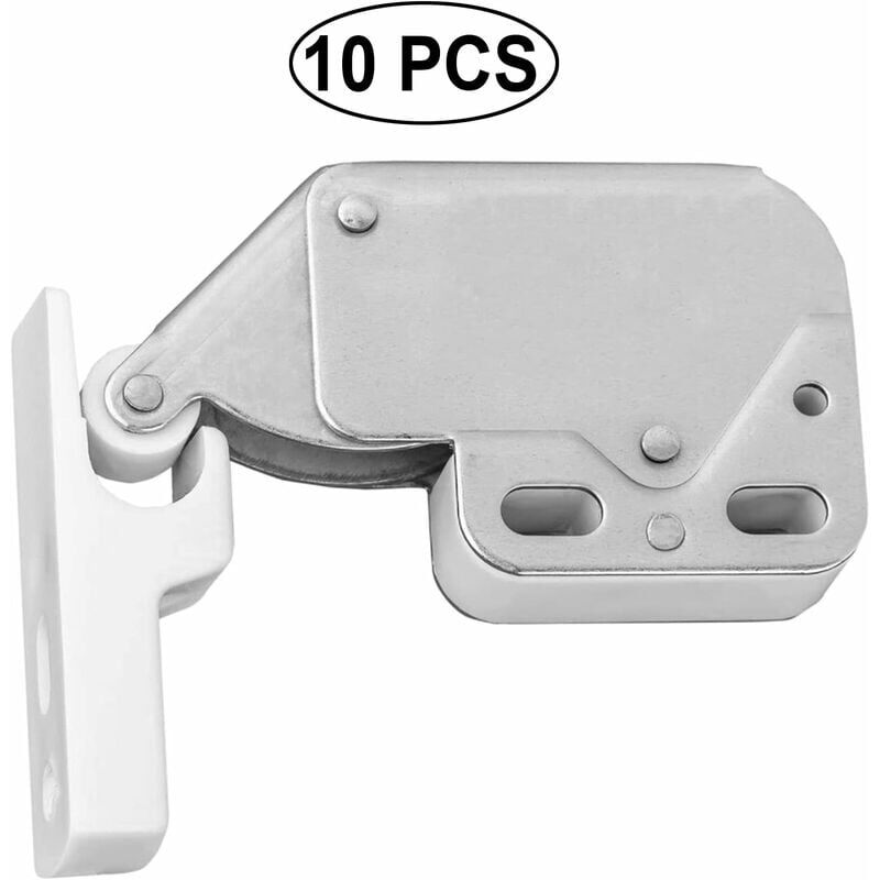immagine 0 del prodotto 10 pezzi mini fermo a molla chiusura a molla chiusura a pressione per mobili per porte mini fermo con piastra di fermo automatica per porte a