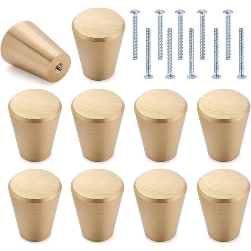 foto del prodotto 10 pezzi pomelli per cassetti, pomello per mobili da 25 mm, maniglia rotonda per porte in alluminio con viti per armadi, scaffali, porte di armadi