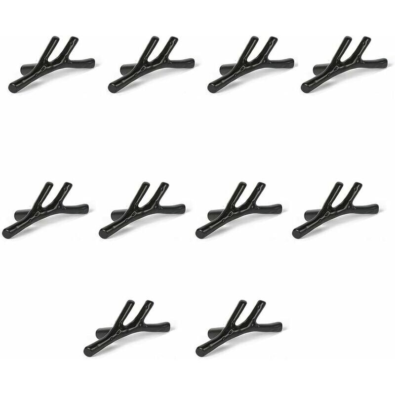 foto del prodotto 10 pezzi pomelli per porte in lega di zinco vintage, maniglie per cassetti, armadi, armadietti da cucina, camere da letto nero 