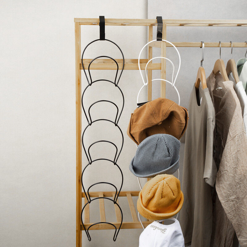 foto del prodotto 10 pezzi porta cappellini, portaoggetti per cappellini da baseball per sciarpe, borse, armadi, asciugamani, portaoggetti in metallo