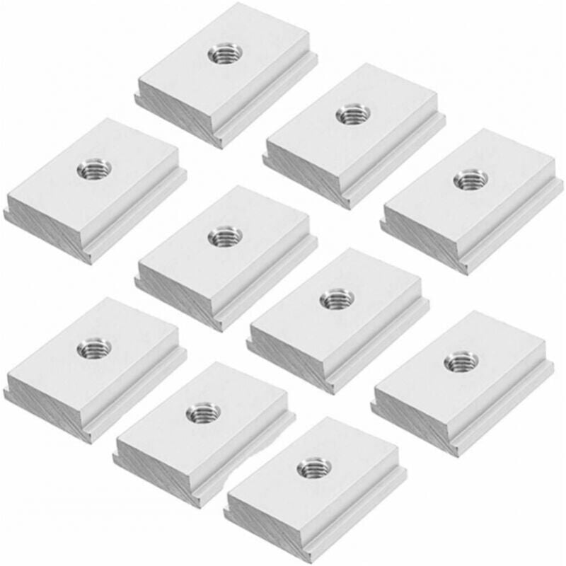 foto del prodotto 10 pezzi pressa per lavorazione del legno m8 vite a t cuba liscia scorrimento manuale strumento a t con scanalatura a t kagantar