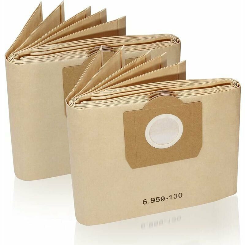 foto del prodotto 10 pezzi sacchetti per aspirapolvere per 6.959 130.0 sacchetti di carta per aspirapolvere wd3 wd3p wd3 sacchetto antipolvere di carta premium a 2201