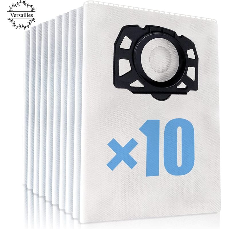 foto del prodotto 10 pezzi sacchetto per aspirapolvere k rcher wd4 wd5 wd6 wd4 premium wd5 premium sacchetti filtro polvere k rcher mv4, mv5 e mv6