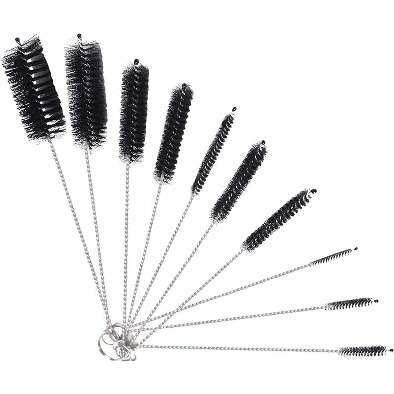 foto del prodotto 10 pezzi spazzola per pulizia in nylon, spazzola per bottiglie, spazzole per la pulizia dei tubi, spazzola per la pulizia delle bottiglie per il