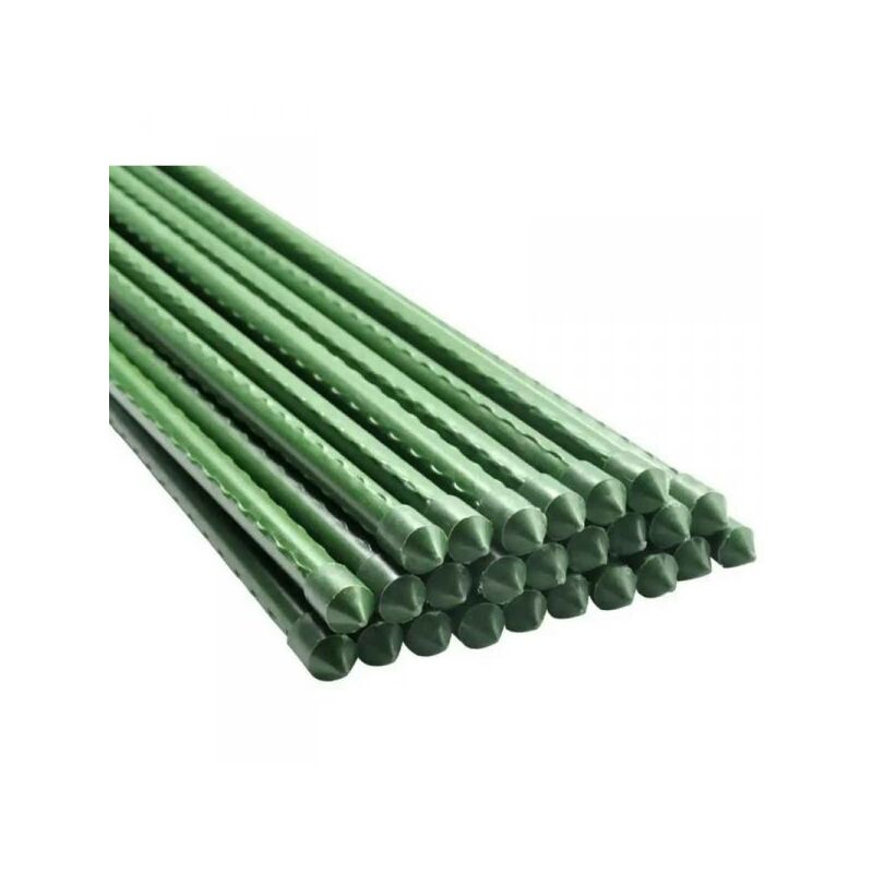 foto del prodotto 10 pezzi supporto piante rampicanti bastone in acciaio plastificato verde 1,6x150cm