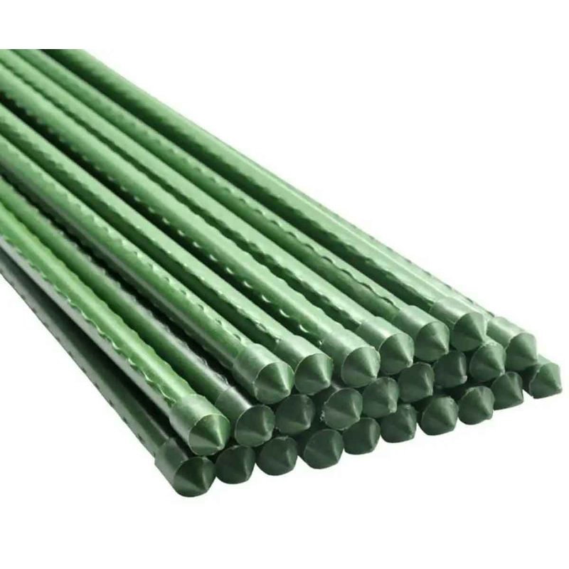 foto del prodotto 10 pezzi supporto piante rampicanti bastone in acciaio plastificato verde 1,6x180cm