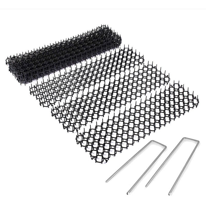 foto del prodotto 10 pezzi tappetini repellenti 10 pezzi a forma di u chiodi giardino spike striscia scavo stop cat dog tappetino repellente deterrente spike