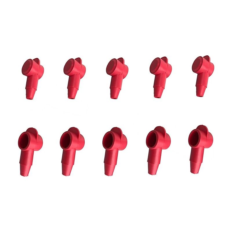 foto del prodotto 10 pezzi tappo di protezione del cavo della batteria tappo isolante rosso sollbry