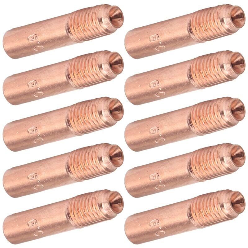 foto del prodotto 10 pezzi ugelli per saldatura mig 0,9 mm punte di contatto per saldatura mig kit ugelli conduttivi in rame per saldatura industriale