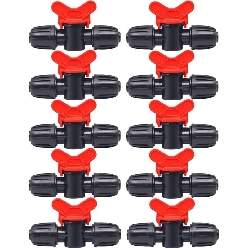 foto del prodotto 10 pezzi valvola di commutazione per irrigazione, valvola di commutazione per tubo di irrigazione, valvola a doppio attacco maschio, per irrigazione