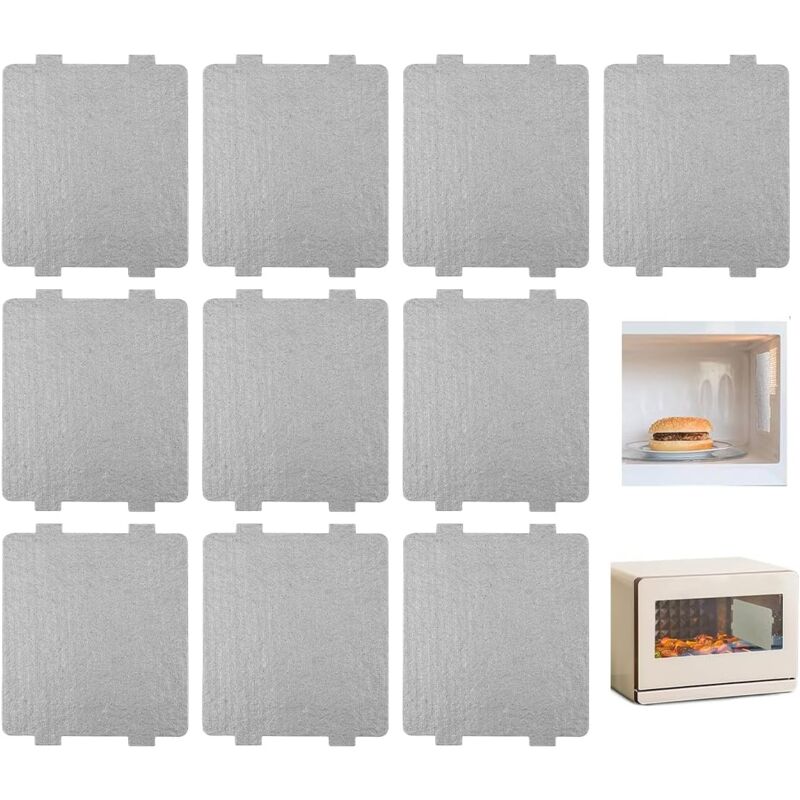 foto del prodotto 10 piastre di mica per la riparazione del microonde, piastre di mica universali per microonde, fogli di mica per la sostituzione di accessori per la