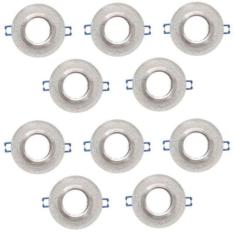 foto del prodotto 10 porta faretto da incasso supporto tondo portafaretti vetro color argento p15