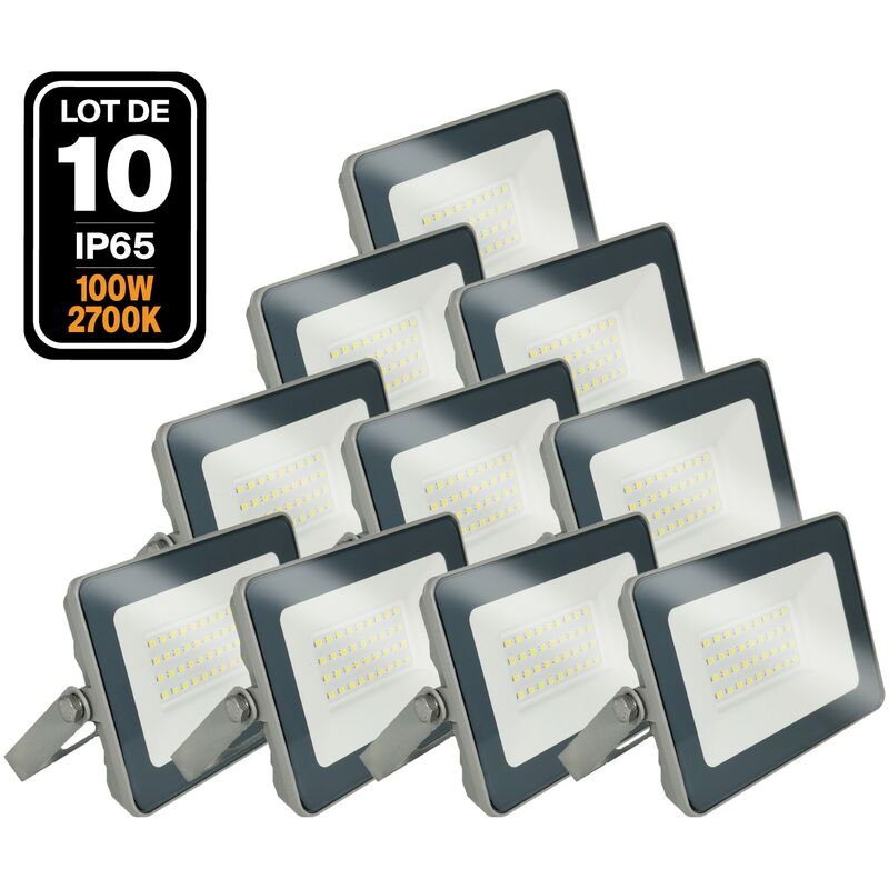 foto del prodotto 10 proiettori led proline da 100w 3000k ad alta luminosit 