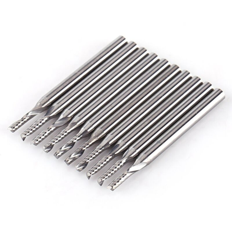 foto del prodotto 10 pz 1 8 gambo in carburo di tungsteno fresa strumenti per incisione cnc singolo flauto punta a spirale eosnow