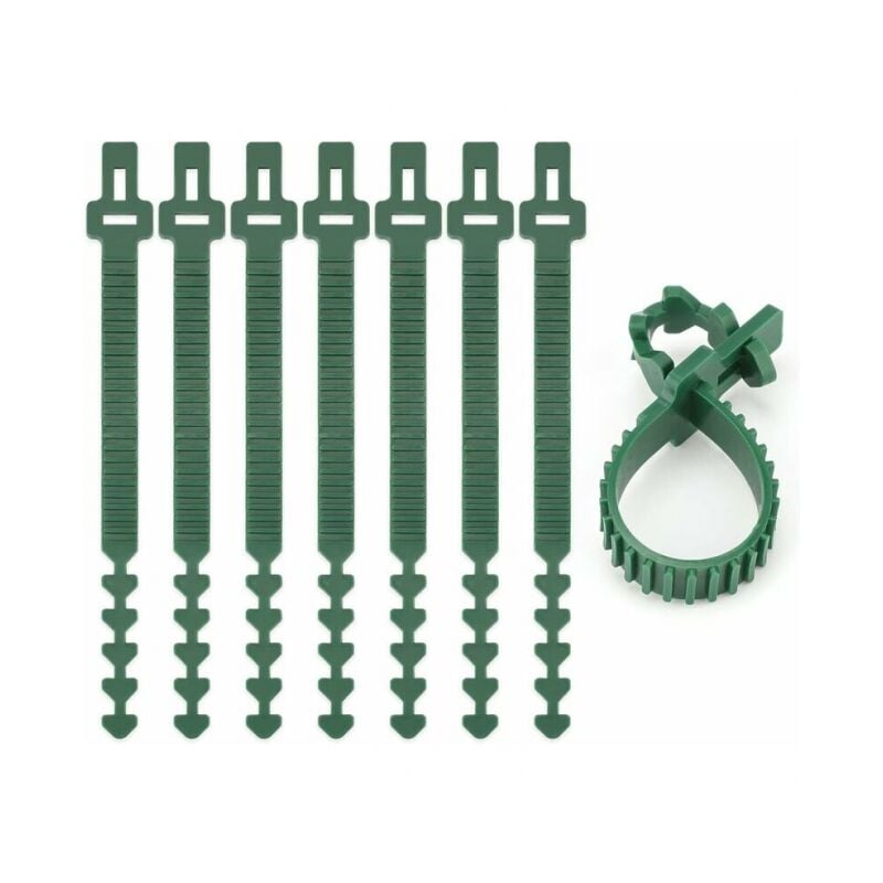 foto del prodotto 10 pz 24 cm heavy duty gomma morbida pianta cinghie per alberi regolabili ad incastro cravatte da giardino per arbusto pianta di rose albero