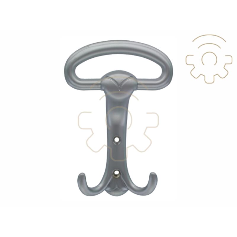 foto del prodotto 10 pz appendiabiti wp99 zama cromo opaco attaccapanni 74x147 mm