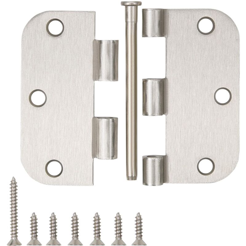 foto del prodotto 10 pz cerniere per porte in nichel satinato 3,5 x 3,5 pollici cerniere per porte interne da 3 1 2 pollici cerniere per porte in nichel spazzolato
