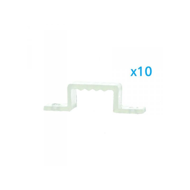 foto del prodotto 10 pz clip fissaggio rigido 14x7 mm per bobina striscia led impermeabile