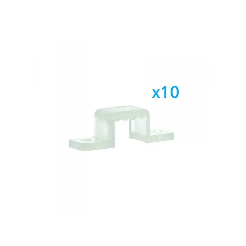 foto del prodotto 10 pz clip fissaggio rigido passo 10x7 mm per fissare bobina striscia led impermeabile