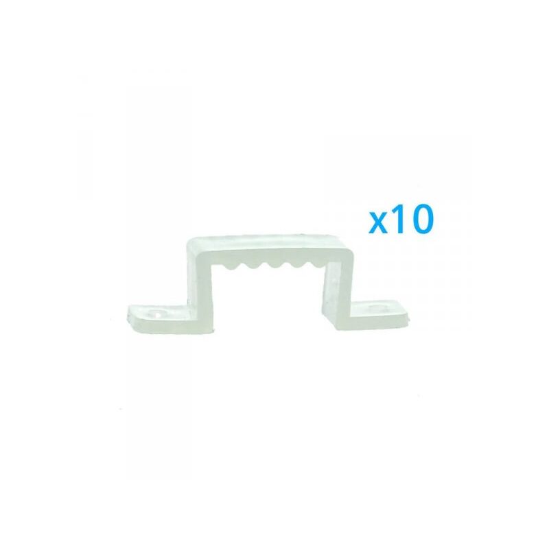 foto del prodotto 10 pz clip fissaggio rigido passo 16x10mm per fissare bobina striscia led impermeabile