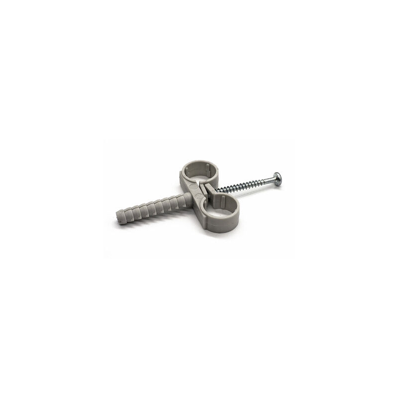 foto del prodotto 10 pz collari doppi in nylon con vite mm 14