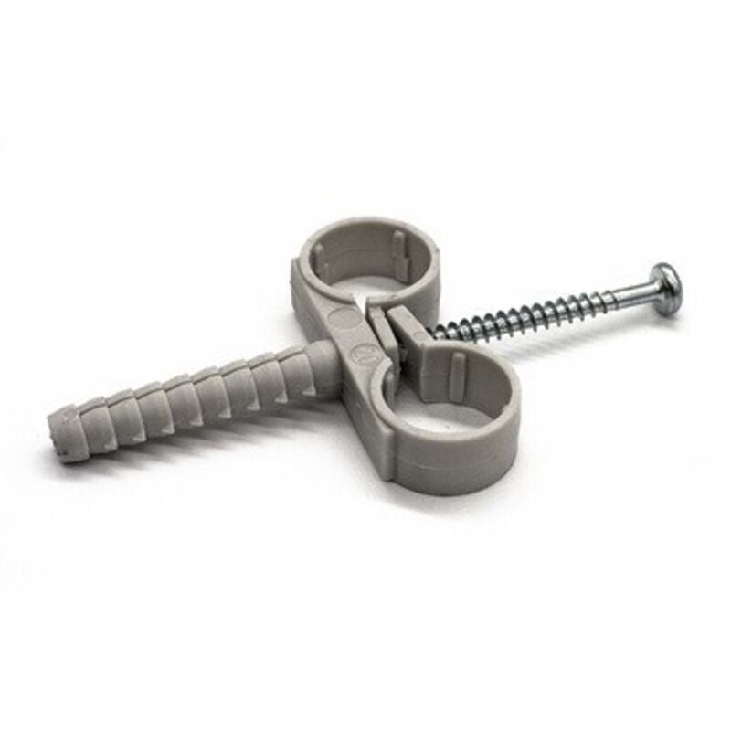 foto del prodotto 10 pz collari doppi in nylon con vite mm 18