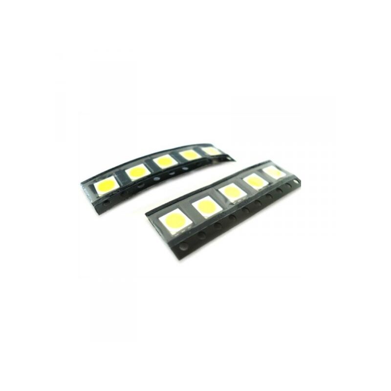 foto del prodotto 10 pz led smd 5050 plcc 6 bianco freddo 6000k 18 lm 3v 0,2w 3 chips