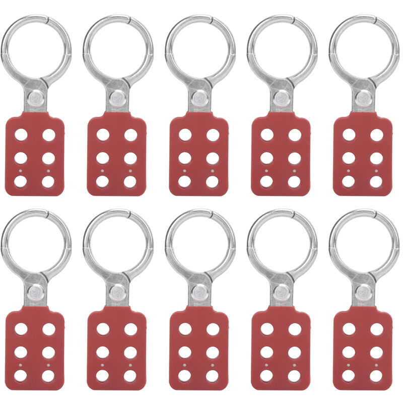 foto del prodotto 10 pz lockout hasp 38mm 1.5in 6 fori isolamento in alluminio per luoghi esplosivi infiammabili - eosnow