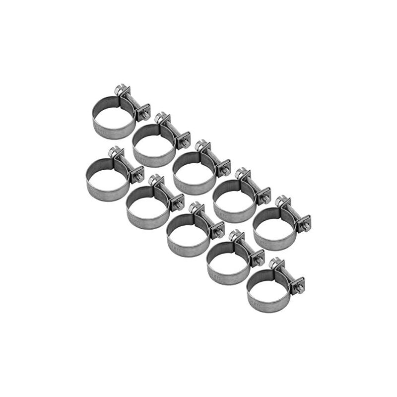 foto del prodotto 10 pz mini acciaio inossidabile linea carburante tubo flessibile morsetto clip 6mm 20mm dimensioni opzionali 18 20mm 