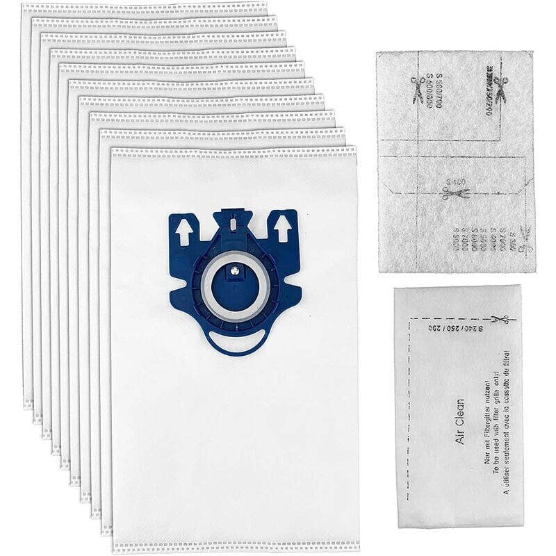 foto del prodotto 10 sacchetti di ricambio con 2 filtri per aspirapolvere miele hyclean 3d efficiency gn classic c1 complete c2 c3 s2000 s5000 s8000 series - 9917730