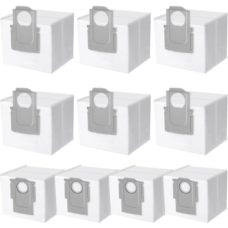 immagine 0 del prodotto 10 sacchetti per la polvere compatibili con roborock s7 maxv ultra s7 pro ultra q7 q7 max q5 t8, sacchetti di ricambio per aspirapolvere