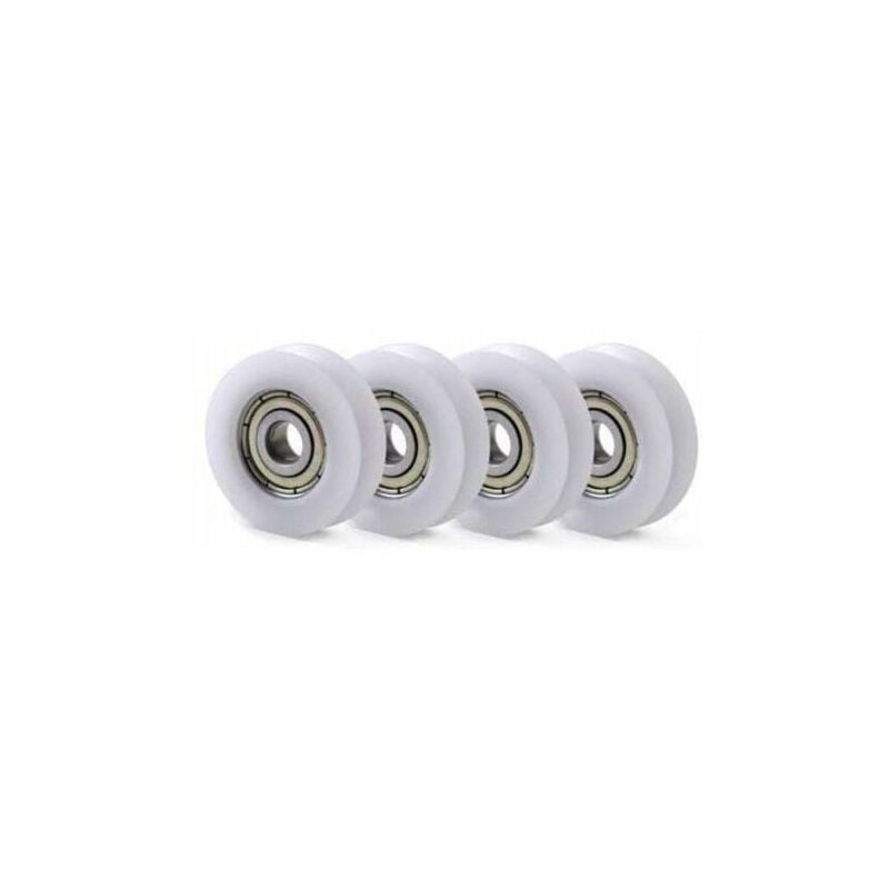 foto del prodotto 10 x 608 cuscinetti a sfere a gola u con nylon plastico, 8, 30 e 10 mm, per pulegge di guida