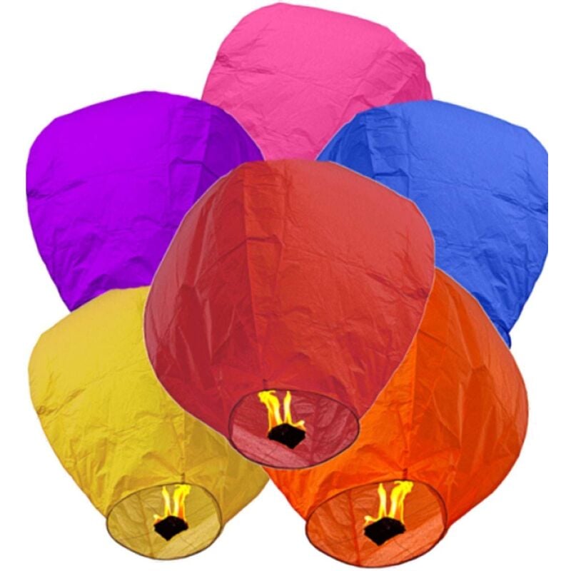 foto del prodotto 10 x lanterna volante per feste matrimoni eventi mini mongolfiera cinese 10 pz - tempo di saldi