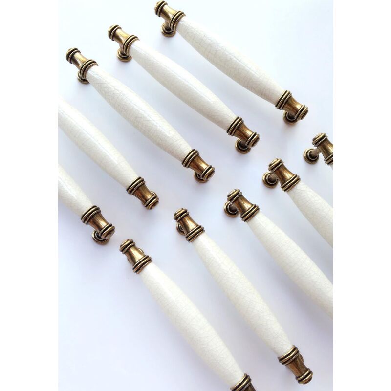 foto del prodotto 10 x maniglia per mobili in ceramica, maniglia a barra, maniglia a barra per porta di mobili, maniglia a barra per porta di armadietti da cucina con