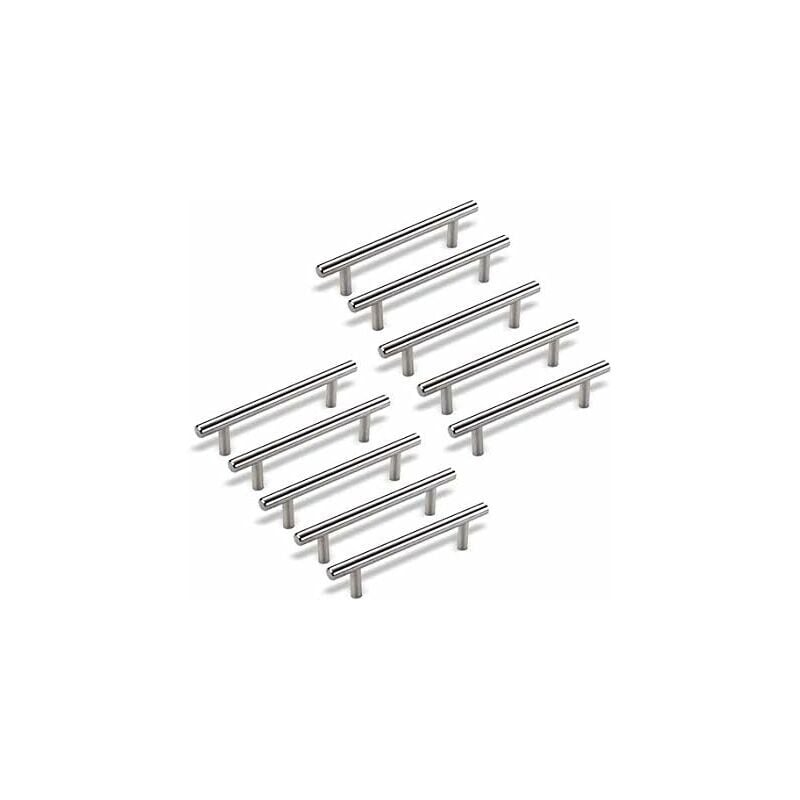 foto del prodotto 10 x maniglie ad arco pomelli per porte, maniglie per cassetti e pomelli maniglie per mobili in acciaio inossidabile 12 mm distanza di foratura