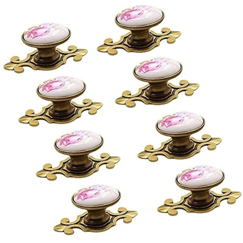 foto del prodotto 10 x maniglie per porte, pomelli per porte pomelli per mobili set di pomelli per mobili in ceramica stile vintage bebusingoto