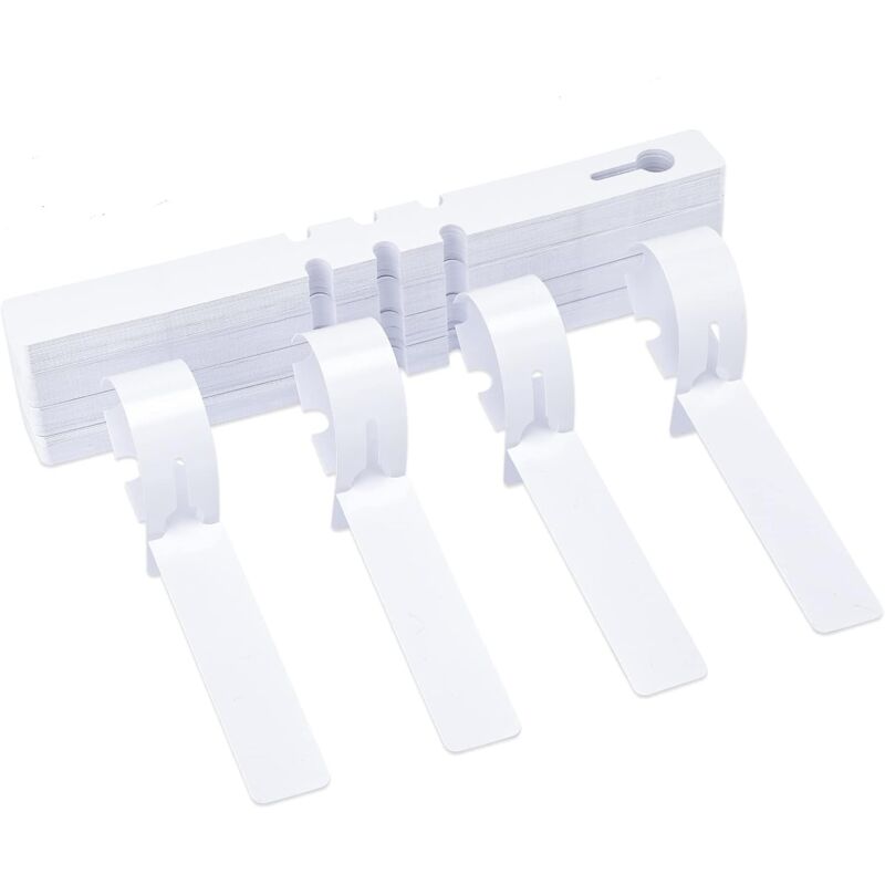 foto del prodotto 100 etichette in plastica per piante, 2 x 21 cm, per avvolgere le piante bianche sollbry
