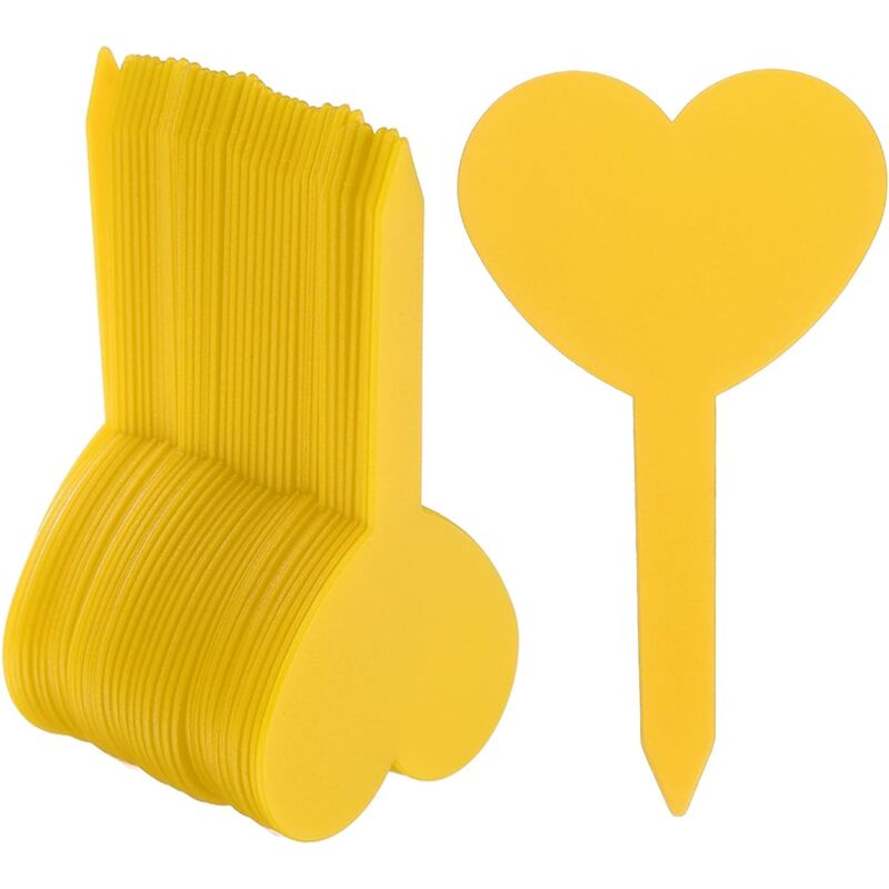 foto del prodotto 100 etichette in plastica per piante, riutilizzabili, impermeabili e resistenti al sole, per vivai, erbe aromatiche e fiori in vaso, 8,3 x 5 cm,