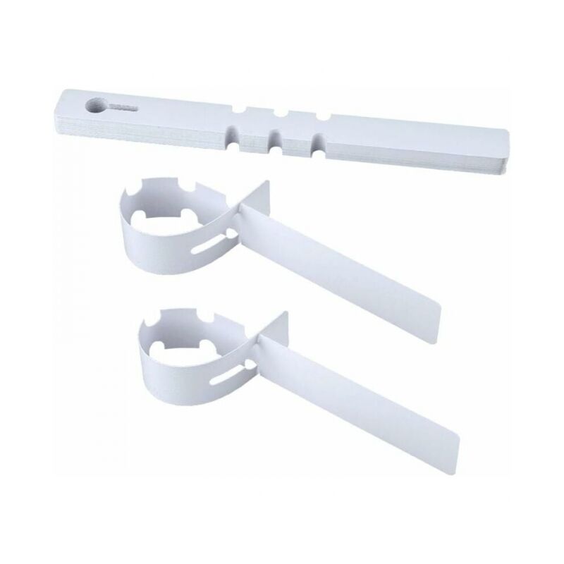 foto del prodotto 100 etichette per alberi in plastica per piante, 2 x 21 cm, per avvolgere le piante bianco 