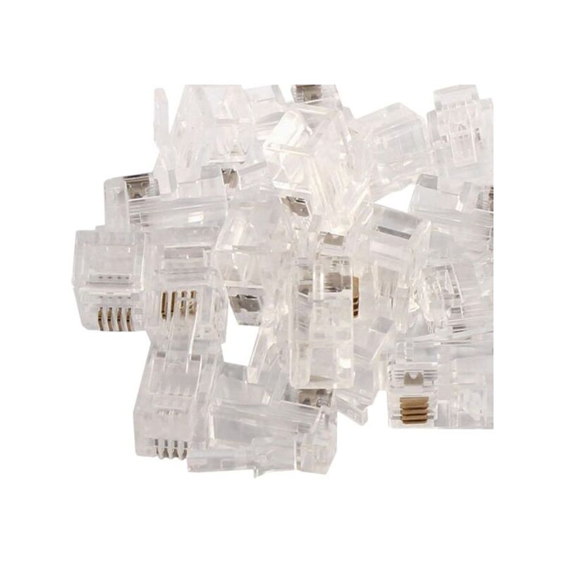 foto del prodotto 100 pezzi connettore lan cat5 8 poli ethernet plug lan rj45 network internet