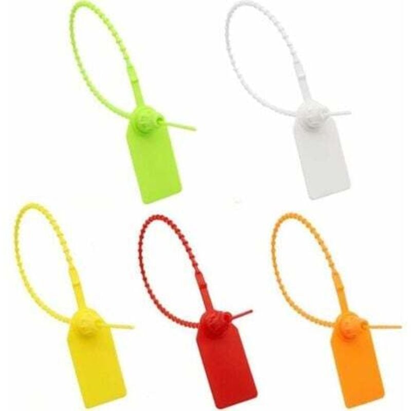 foto del prodotto 100 pezzi di etichette per fascette stringicavo in plastica, etichette per cavi, fascette stringicavo in plastica, etichette per fascette stringicavo