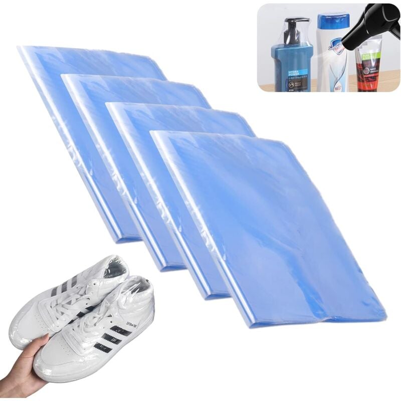 foto del prodotto 100 pezzi di sacchetti termoretraibili trasparenti, pellicola termoretraibile, sacchetti per imballaggio termoretraibili, pellicola termoretraibile