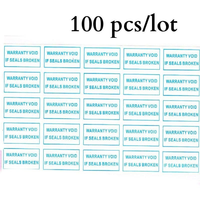 foto del prodotto 100 pezzi etichette label adesive sigilli di garanzia 10x20mm